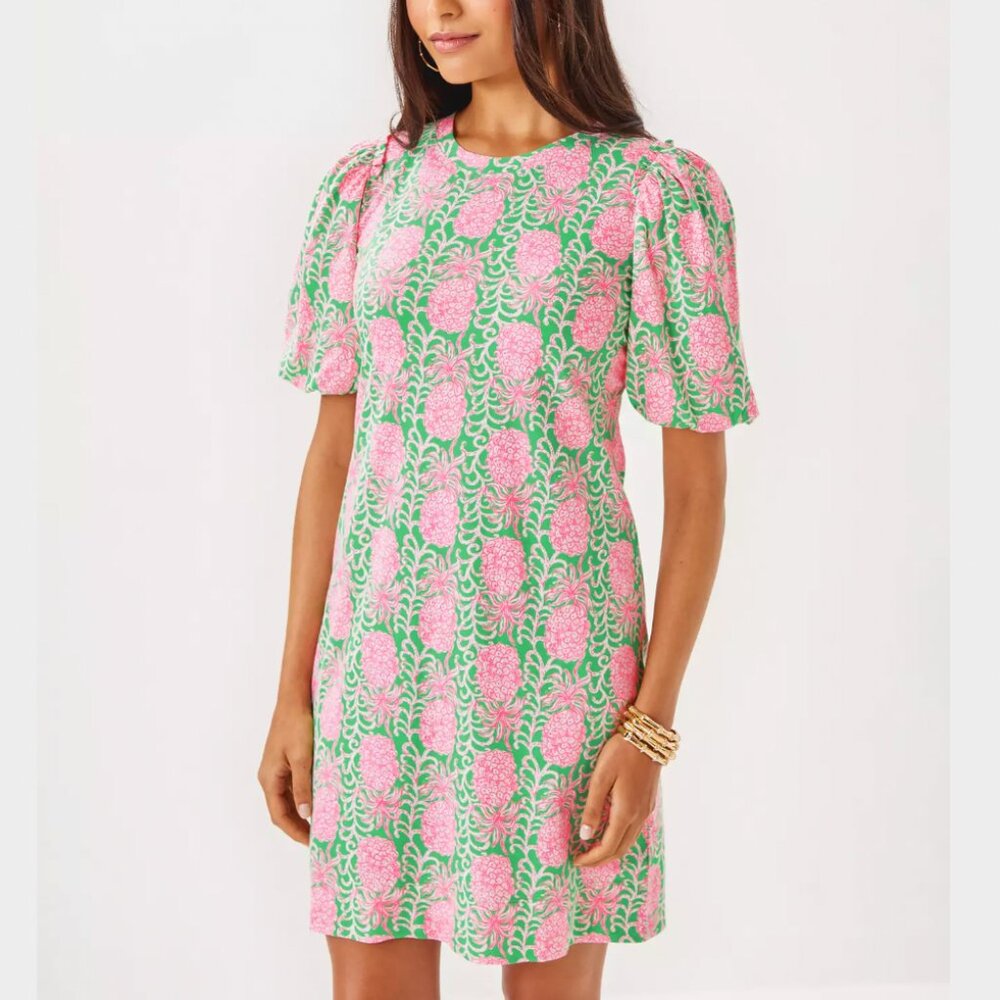 NWOT Lilly Pulitzer Mercer Puff Sleeve Dress - Party Like A Pineapple
